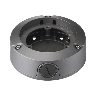 Caja de Conexión para Cámara Bullet / Ø 125.6 x 45 mm / Doble Conducto Pasacables / Compatible QNO-8080R y XNO-L6080R