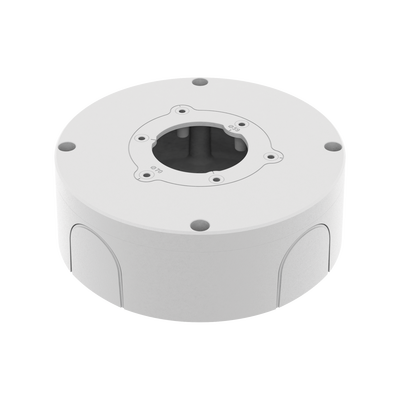 Caja de Conexión para Cámara Bullet / Aluminio / 2 Conductos / Ø143 mm (5.63') x 50.8 mm (2.00') / RAL9003 Blanco