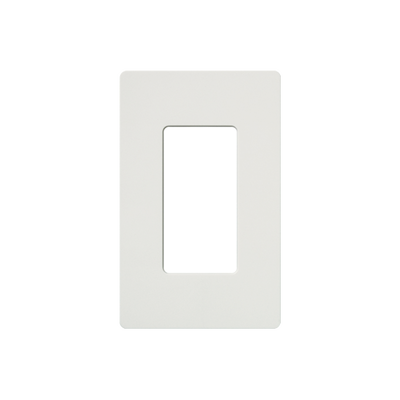 Tapa para interruptor o dimmer / 1-gang / 11.9 x 7.4 x 0.7 cm / Perfil 7.6 mm / Acabado satinado blanco