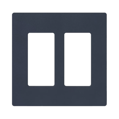 Placa de Pared / 2 Espacios / Deep Sea / Satin / 11.9 x 12.1 x 0.7 cm / 4.7 x 4.8 x 0.3 in