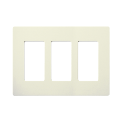Tapa para interruptor o dimmer / 3-gang / Sin tornillos visibles / Blanco biscuit / 4.7 x 6.6 x 0.3 in