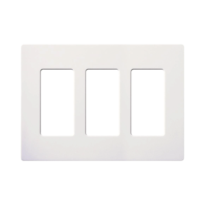 Placa de Pared / 3 Espacios / Blanco Snow / 4.7 x 6.6 x 0.3 in