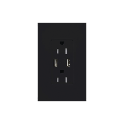 Tomacorriente con USB / 15A / 125V / 3.8A USB / Dual Type A / 14-10 AWG / 0°C a 40°C