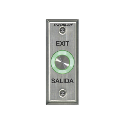 Botón de Salida con Aro Iluminado Color Verde y Rojo / IP65 / Buzzer / Función Toggle (Enclavado) / Temporizador  / Relevador NC/NO/ Uso Exterior e Interior.