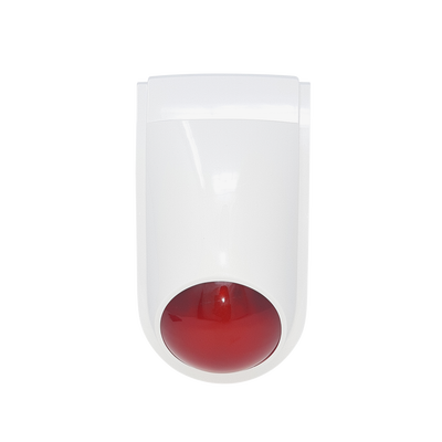 Sirena Estrobo / 110 dB / 12 VCC / Estrobo Rojo Integrado / Interior y Exterior