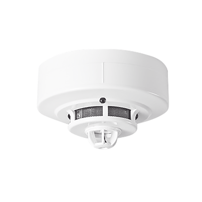 Detector de Humo Fotoeléctrico / Sensor de Temperatura 57°C / 4 Hilos / 12 VCC / UL / 52 mm x 99 mm