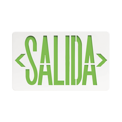 Letrero LED de Salida / Dual 120/240 VAC / Montaje Universal / Batería Ni-Cd de Respaldo / 2.0 W de Consumo / 90 min Autonomía