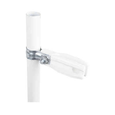 Aislador de Paso o Esquina / Abrazadera 1" (25 mm) / Resina Virgen 100% / Acero Galvanizado / Protección UV / Bolsa 100 Unidades