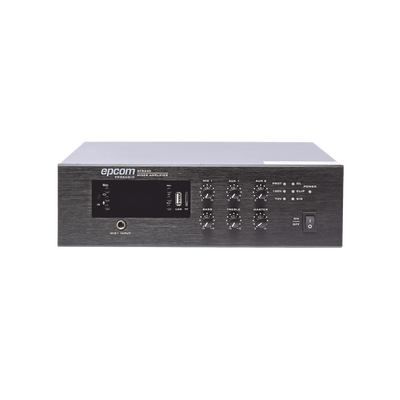 Mini Amplificador Mezclador / 240W RMS / Sistema 70/100V / Bluetooth / MP3 / Tuner FM / Prioridad Micrófono / 0.98 x 0.29 x 0.82 ft