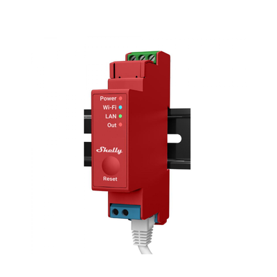 Relevador / Interruptor inteligente WiFi/Ethernet/Bluetooth / 1 canal / 16A / Medición de consumo AC / Montaje en riel DIN / 52.5 ft temperatura operación