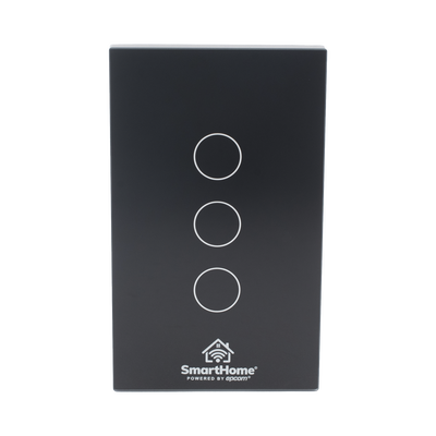 Apagador Inteligente Wi-Fi / 3 Circuitos / 2.4 GHz / 100V-250V / Control por Voz / App Móvil