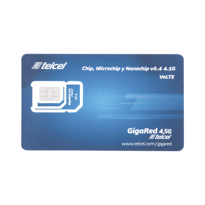 SIM de Datos Móviles / 10 GB Mensuales / 1 Año de Servicio / Red 3G/4G / Roaming Estados Unidos y Canadá