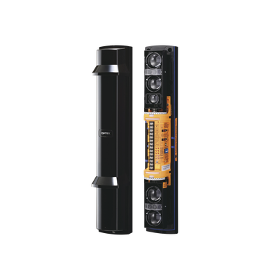 Barrera fotoeléctrica / 100 m (328 ft) / 4 rayos / 4 canales / Doble modulación / Transmisión automática de potencia