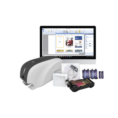 Kit Impresora Tarjetas PVC / Doble Cara / Ethernet / Codificación Inteligente / UV / 23 seg Color / 5 seg Mono