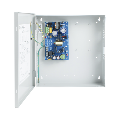 12 o 24 Vcc @ 6 Amp. / fuente de alimentación / 1 salida / capacidad de baterías de respaldo / requieren baterías