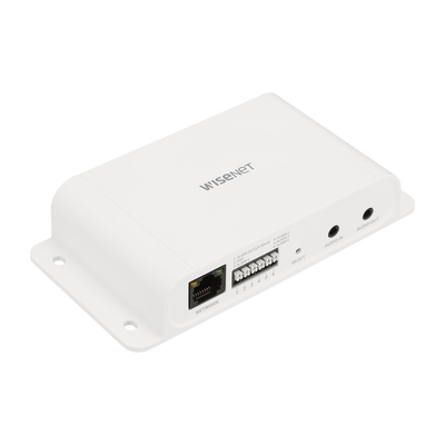 Módulo de E/S de Alarma y Audio por Red / 4 Puertos E/S Configurables / 2 Puertos Audio / PoE 802.3af / 4.7 x 2.9 x 1.1 in