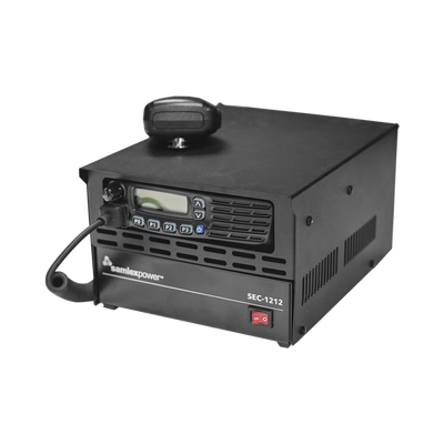 Gabinete para Radios ICOM Serie 121/221/121S/221S/M/5013 compatible con Fuente de Poder SEC (Fuente y Radio NO incluidos).