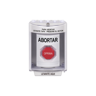 Botón de Abortar con Bocina / Tapa de Policarbonato Resistente / Restablecimiento con Llave / UL/cUL/ADA / Interior/Exterior