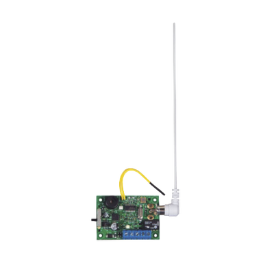 Receptor Esclavo Inalámbrico / 1 Canal / 12 VCC / Alcance 304.8 m (1000 ft) / Relé Forma C / Panel de Control Externo