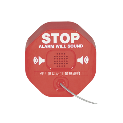 Alarma para Extintor / Sirena 95/105 dB / Detección por Remoción / Alimentación Dual 9V y 12-24 VDC / Carcasa de Policarbonato