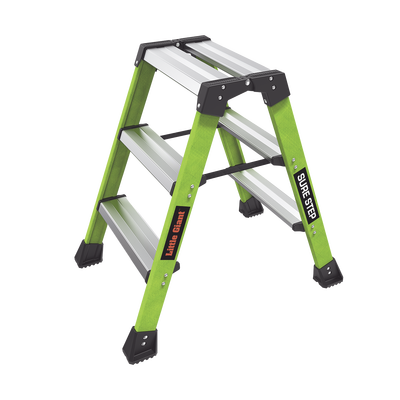 Escalera Plegable 2 Peldaños de Fibra de Vidrio / Tamaño 66 cm ( 2' 2").