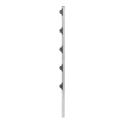 Poste de Paso para Cerca Electrificada / PTR Aluminio 1" / Altura 1.2 m (3.9 ft) / 5 Aisladores Incluidos / Resistente al Clima