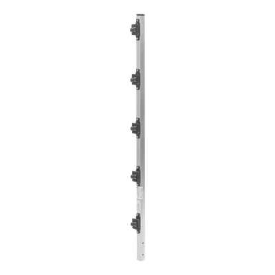 Poste de Paso para Cerca Electrificada / Aluminio PTR 1 m (3.28 ft) / Perfil Cuadrado 1" / 5 Aisladores Incluidos