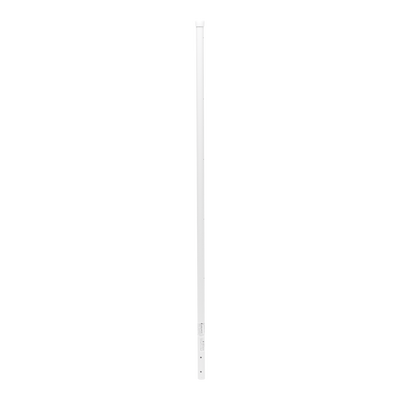 Poste de Esquina para Cerca Electrificada / Acero Galvanizado / 1.2 m (3.9 ft) / Calibre 18 / 1" Diámetro / 5 Aisladores / Color Blanco