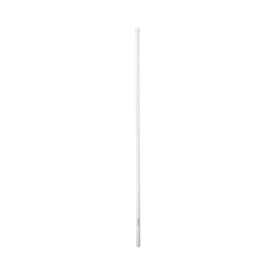 Poste de Esquina para Cerca Electrificada / Acero Galvanizado Cal. 18 / 1.4 m (4.6 ft) / 6 Aisladores / Pintura Electroestática Blanca / Fijación en Concreto