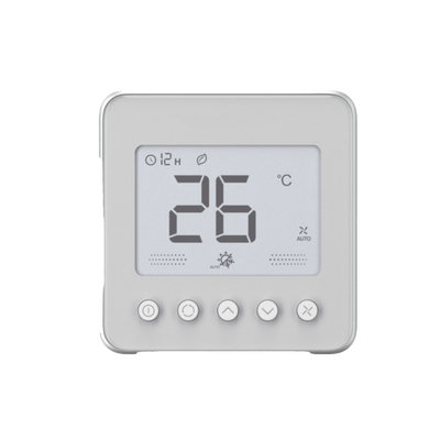 Termostato Fan & Coil / 110 VAC / 2 o 4 Tubos / 3 Velocidades / LCD / 88x90x14.5 mm / 3.46x3.54x0.57 in