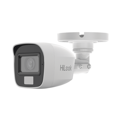 Cámara Bala TURBOHD / 3K Megapixel / Dual Light 20 m (65.6 ft) / Lente 2.8 mm / 105° de Visión / IP66 / Audio por Coaxitron / Multitecnología