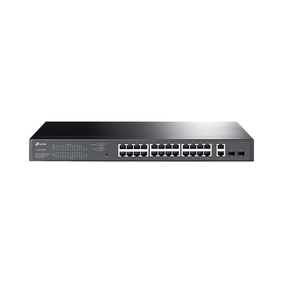 Switch PoE Administrable / 26 Puertos RJ45 Gigabit / 2 Puertos SFP / 24 Puertos PoE 802.3af/at / 250W PoE / 56 Gbps / 41.7 Mpps