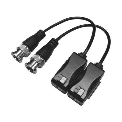 Kit de Transceptores Pasivos / 4K / Transmisión 250 m (820.2 ft) / UTP Cat 5e/6/6a/7 / Audio por Coaxitron / Terminales Push-Pin / Pig Tail