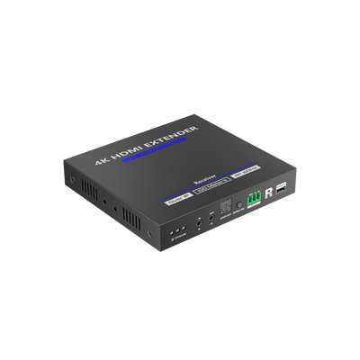 Receptor HDMI IP / 4K@60Hz / Cero Latencia / Extensión 100 m (328.1 ft) / Cat 6/6a/7 / Audio 7.1 / IR Bidireccional / ARC / HDMI Loop Out