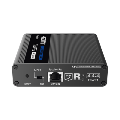 Receptor HDMI IPColor / 4K@60Hz / Sin Compresión / IR / 70 m (229.7 ft) / Cascada hasta 700 m (2296.6 ft) / 24/7