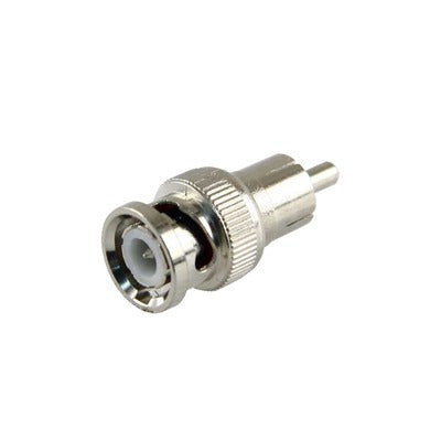 Adaptador en Línea / BNC Macho a RCA Macho / 75 Ohm / 13.9x35 mm / RG-59 y RG-6