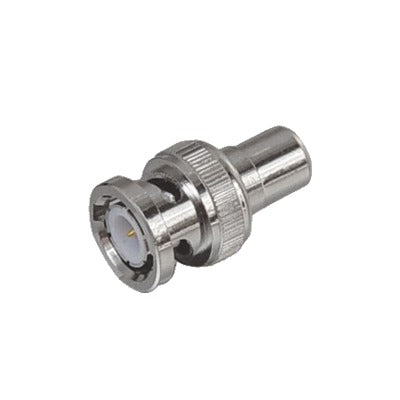 Adaptador en Línea / 75 Ohm / BNC Macho a RCA Hembra / 13.9 mm x 27 mm / 0.55 in x 1.06 in