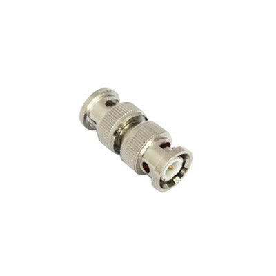 Adaptador Coaxial / BNC Macho a BNC Macho / 75 Ohm / Barril / Níquel-Oro-PTFE / 13.9 mm x 33.6 mm