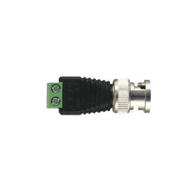 Adaptador BNC Macho / Terminales Tornillo / 75 Ohm / Cables AWG 26-14 / RG-59 / RG-6