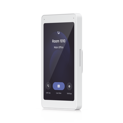 UniFi Intercom Viewer, monitor que se vincula a UA-INTERCOM, para visualizar y aperturar, pantalla táctil de 5", energizado por POE, montaje en pared