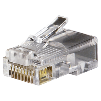 Conectores modulares de datos RJ45/CAT5e, paquete de 100 unidades.