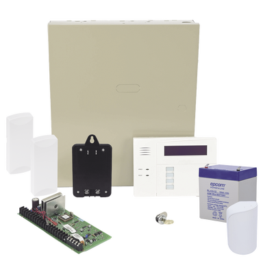 Panel de Alarma / 8 Zonas Programables / 40 Zonas Inalámbricas / Teclado Alfanumérico / Receptor Inalámbrico Integrado / IP y 4G / Encriptación AES