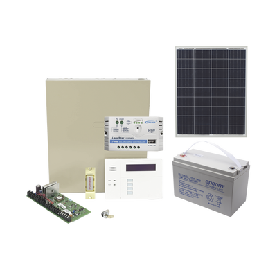 Sistema de Alarma Solar / Comunicación Dual IP-4G / 40 Zonas Inalámbricas / 8 Zonas Cableadas / 48 Códigos de Usuario / Integración Smart Home