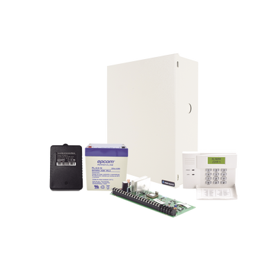 Kit Panel de Alarma / 48 Zonas / Teclado LCD / Transformador / IP y 4G / 5 Niveles de Armado