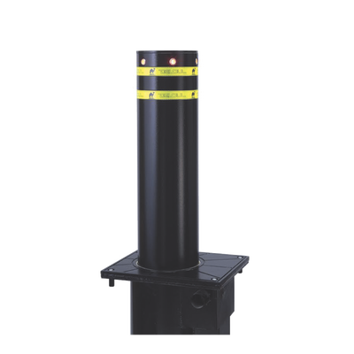 Pilona o Bolardo Neumático / 100% Acero, Pintura Negra para Exterior / Alta Velocidad / 275MM Diámetro