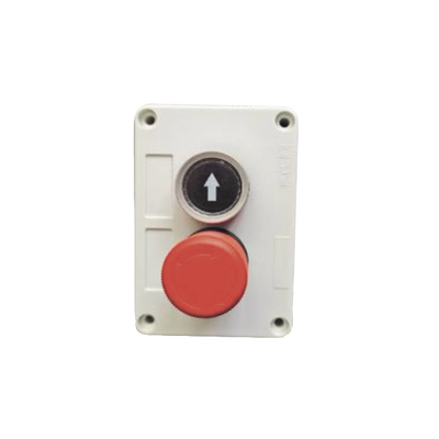 Botonera Doble Para Barreras Vehiculares, Operadores Corredizos y Abatibles / Botón de Stop Enclavado