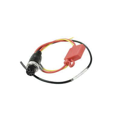 Cable de Alimentación para DVR Móvil / Entrada 12-24V DC / Conector Aviación YL16-9 Macho / Longitud 1.5 m (4.9 ft) / Doble Aislamiento / Resistente a Vibraciones