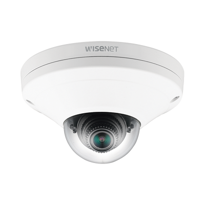 Cámara IP Mini Domo Exterior Antivandálico / 2MP / Lente 2.8mm / WDR 150dB / H.265 & WiseStream II / Video Analíticos Avanzados / IP66 IK10 / -30°C a 55°C / 3.7 x 2.5 pulgadas