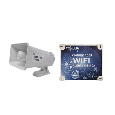 Kit de Alertamiento Sísmico / Audio 120 dB / 30 W / WiFi / 12 VCD