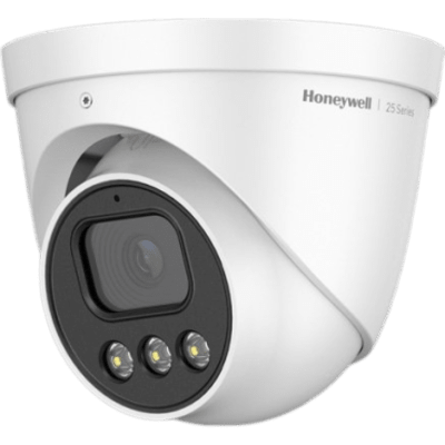Cámara Turret IP / 2 MP / Lente Fijo 2.8 mm / Color 24/7 Dual-Light 30 m / WDR 80 dB / IP66 IK10 / PoE / NDAA